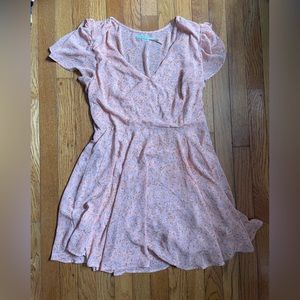 Kimchi Blue UO Muted Coral Floral Dress